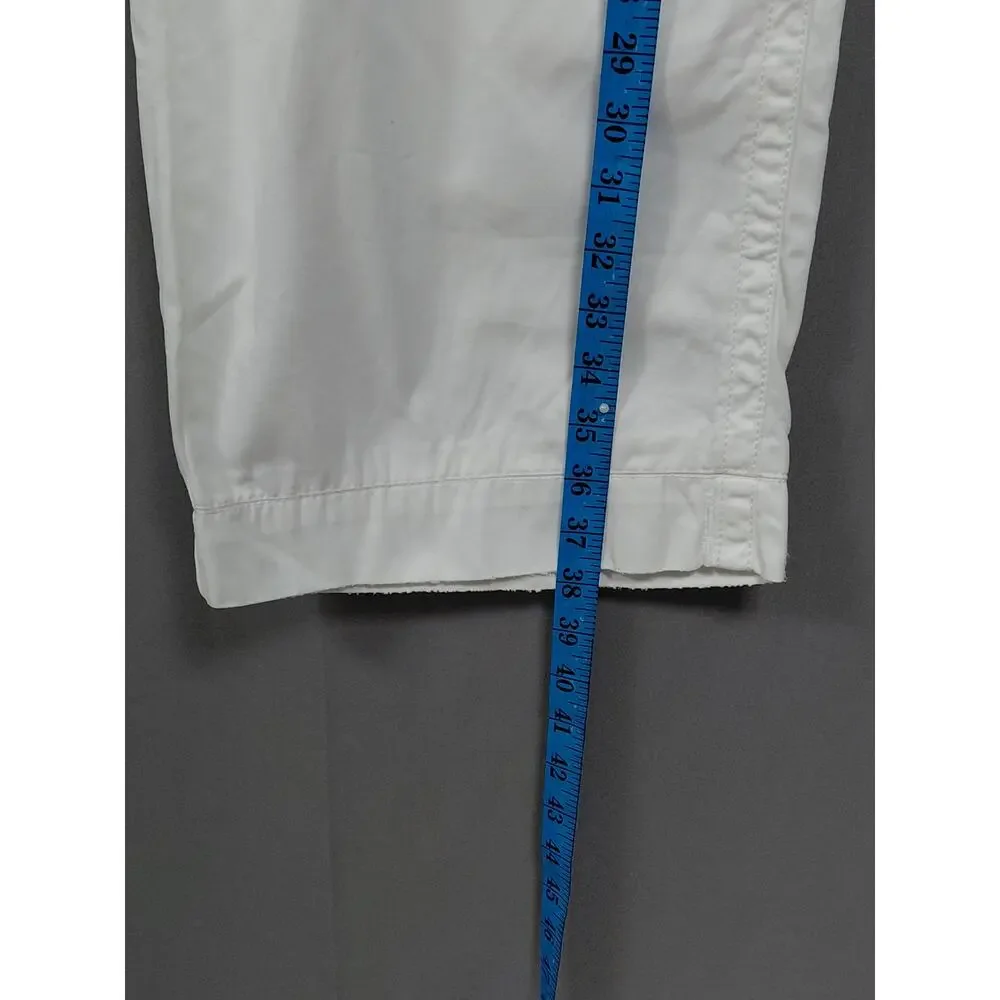 Polo by Ralph Lauren 100% Cotton Pants White Solid Woven Men Size 36 /30